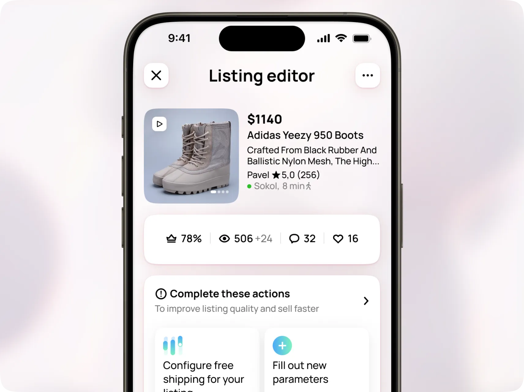 Listing editor